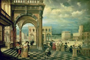 Italiensk palads, 1623 (olie på kobber)